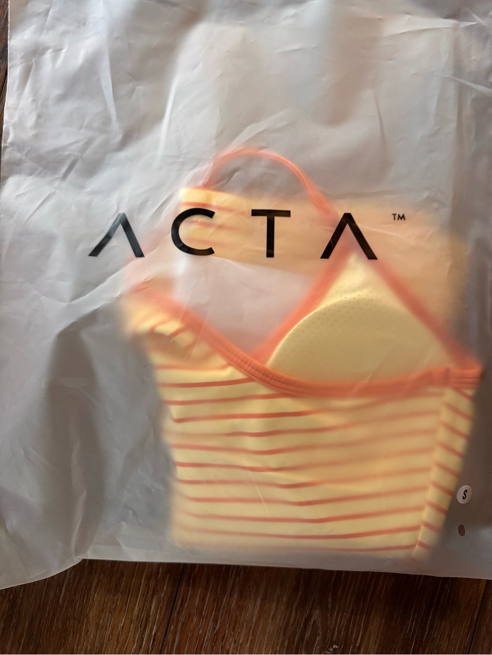 Ken x ACTA Women’s Orange Stripe Top - Athletic Tank - Picture 2 of 2